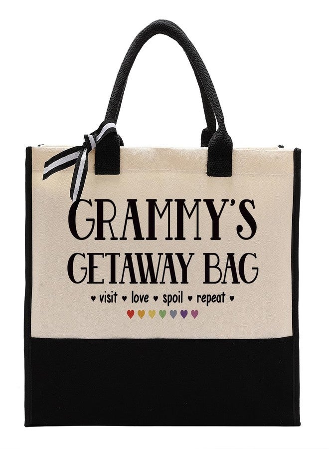 EDCTO Cotton Canvas Tote Bag for Grammy's Getaway - Shoulder Beach & Reusable Shopping Bag - Women's Gift for Grandma - Image 1